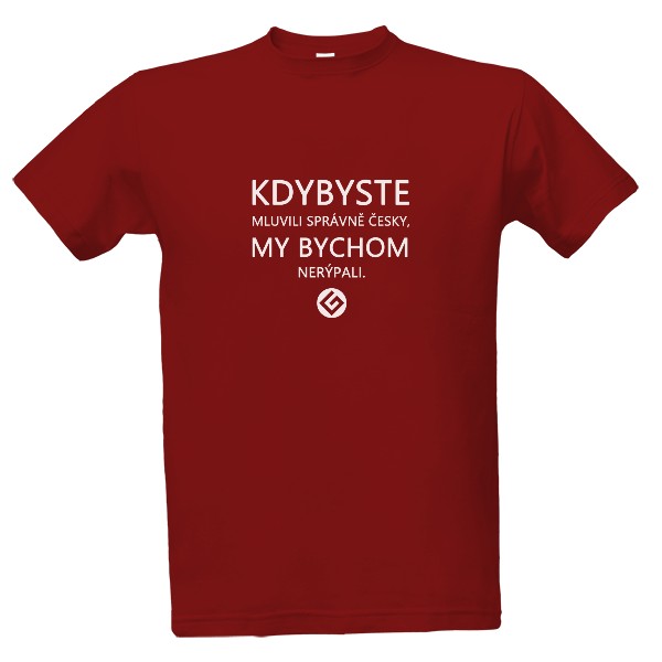 Tričko s potiskem Kdybyste mluvili česky - pánské